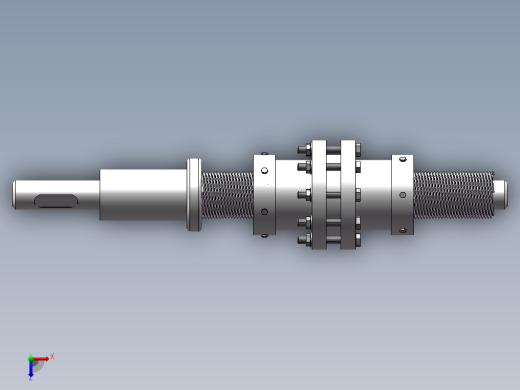 预紧式行星滚柱丝杠三维模型三维SW2016带参缩略图