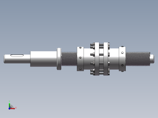 预紧式行星滚柱丝杠三维模型三维SW2016带参缩略图
