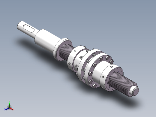 预紧式行星滚柱丝杠三维模型三维SW2016带参缩略图