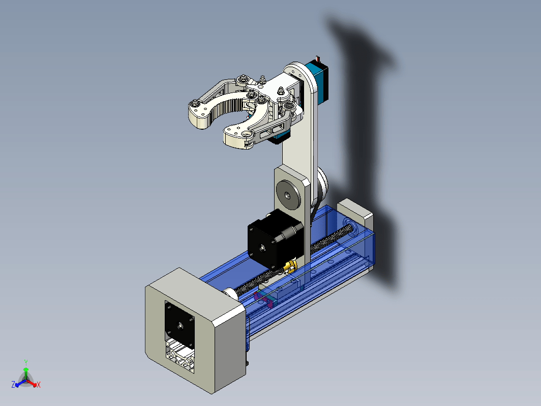 V型槽铝型材嵌入式线性导轨单连杆scara平面机器人