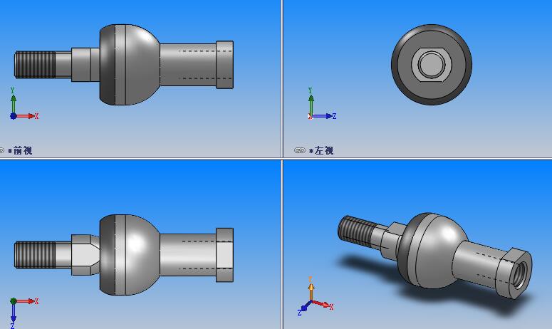 直杆形球头杆端关节轴承SQZ-RS系列共14种型号