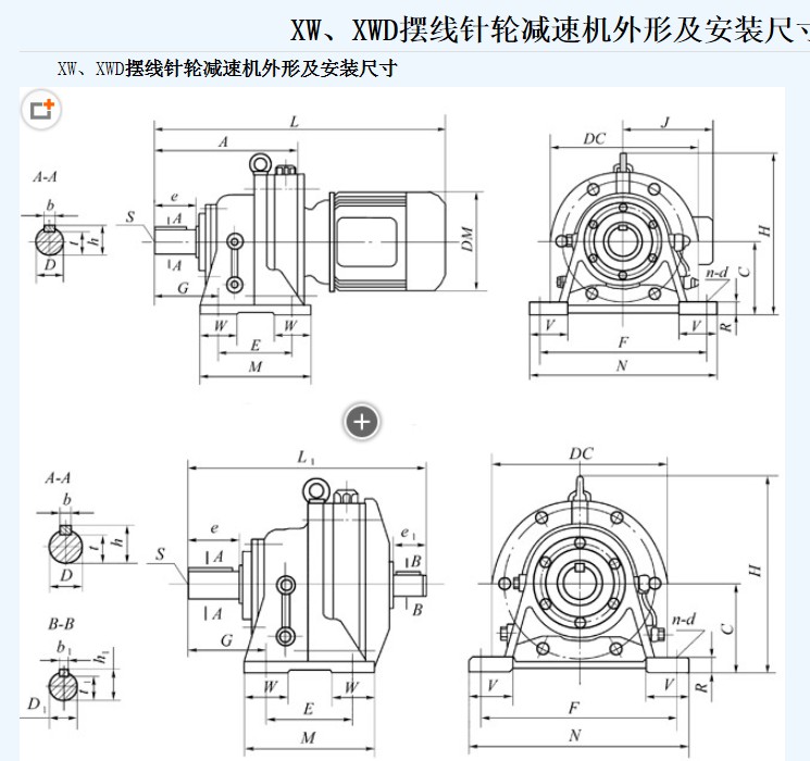 卧式摆线针轮减速机XWD3