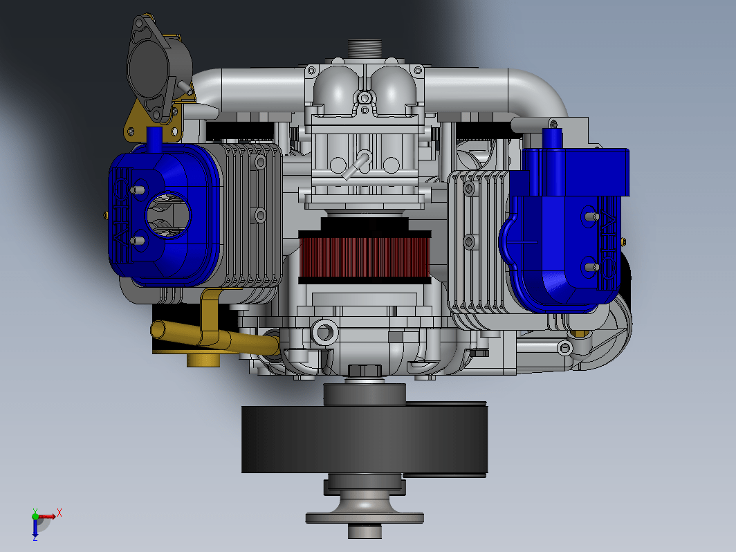 Briggs Stratton Vanguard V型双缸发动机图纸