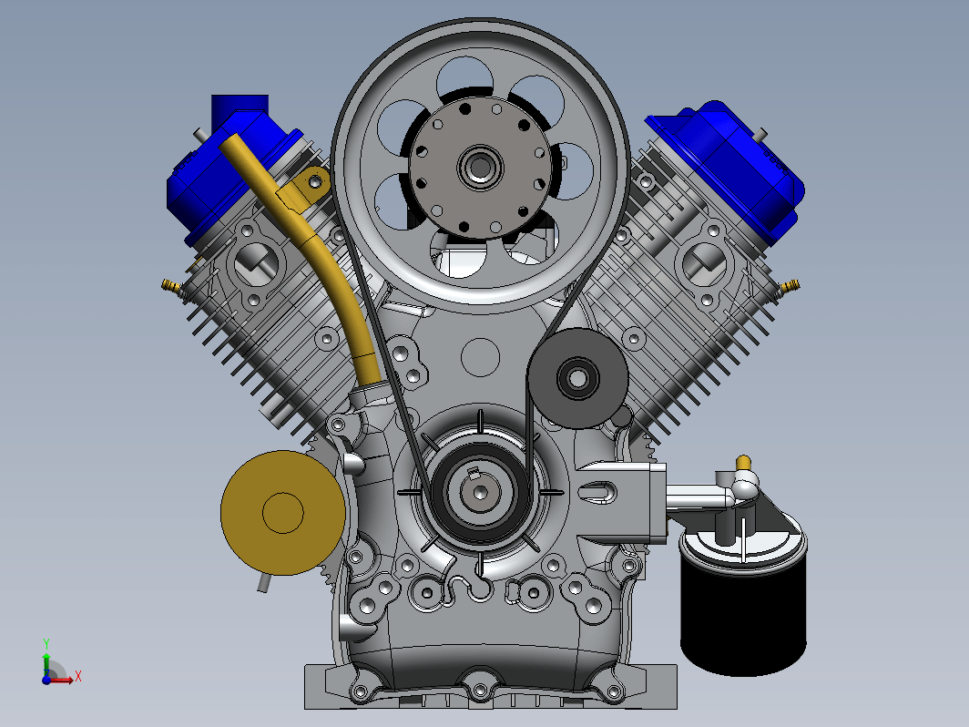 Briggs Stratton Vanguard V型双缸发动机图纸