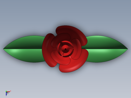 一支玫瑰花3D缩略图