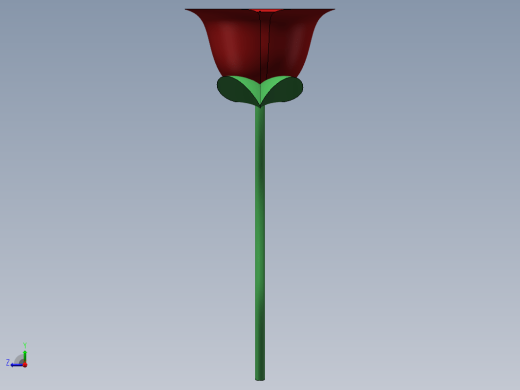 一支玫瑰花3D缩略图