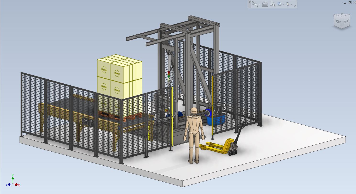 托盘升降叉车物流搬运系统 Pallet lifting forklift