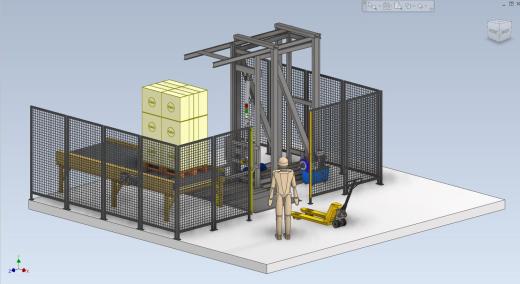 托盘升降叉车物流搬运系统 Pallet lifting forklift缩略图
