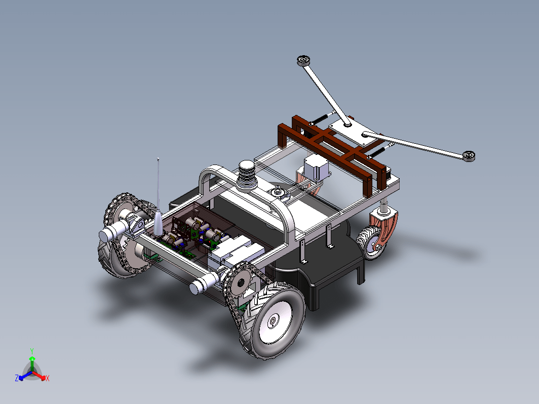 全自动碎草机设计三维SW2016带参+CAD+说明书