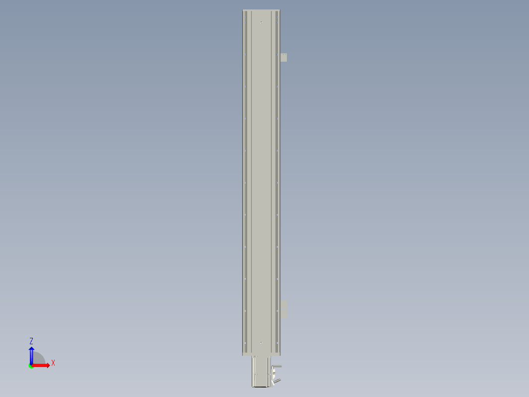 2019 新款120mm宽度双导轨单轴精密直线模组模型.120BS.L800.400W.3D