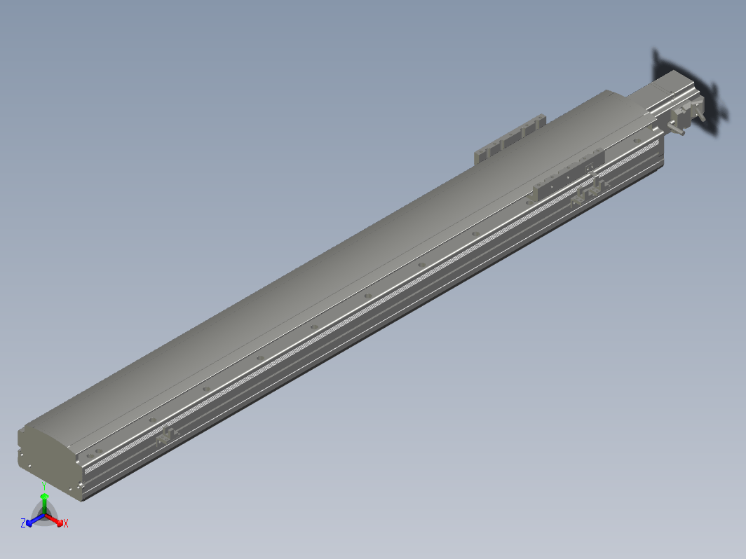 2019 新款120mm宽度双导轨单轴精密直线模组模型.120BS.L800.400W.3D