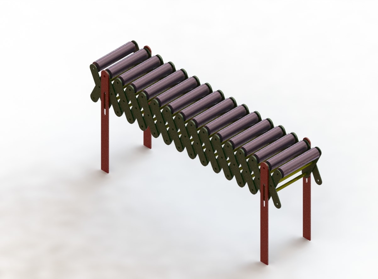 简易可伸缩滚筒输送机结构 Flexible Roller Conveyor