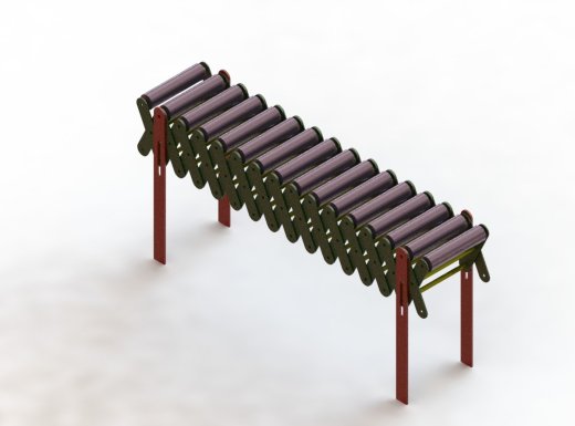 简易可伸缩滚筒输送机结构 Flexible Roller Conveyor缩略图