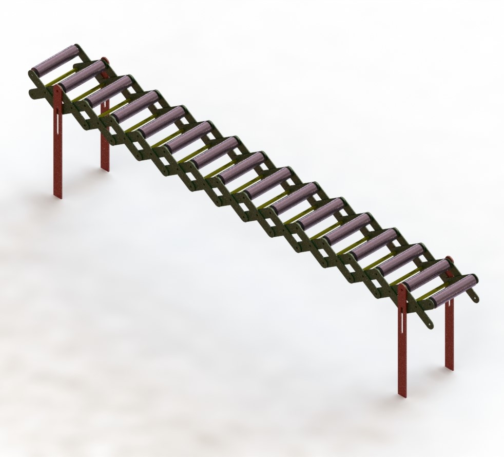 简易可伸缩滚筒输送机结构 Flexible Roller Conveyor