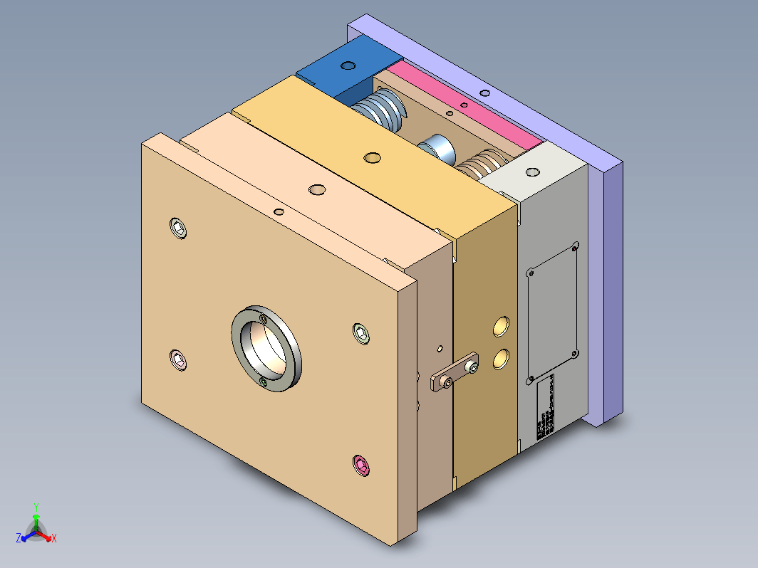 日用品上盖注塑模具，（前模斜顶）