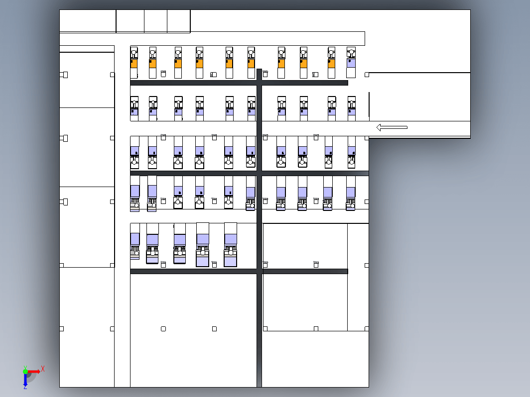注塑车间规划布局（45台注塑成型机）-SW16