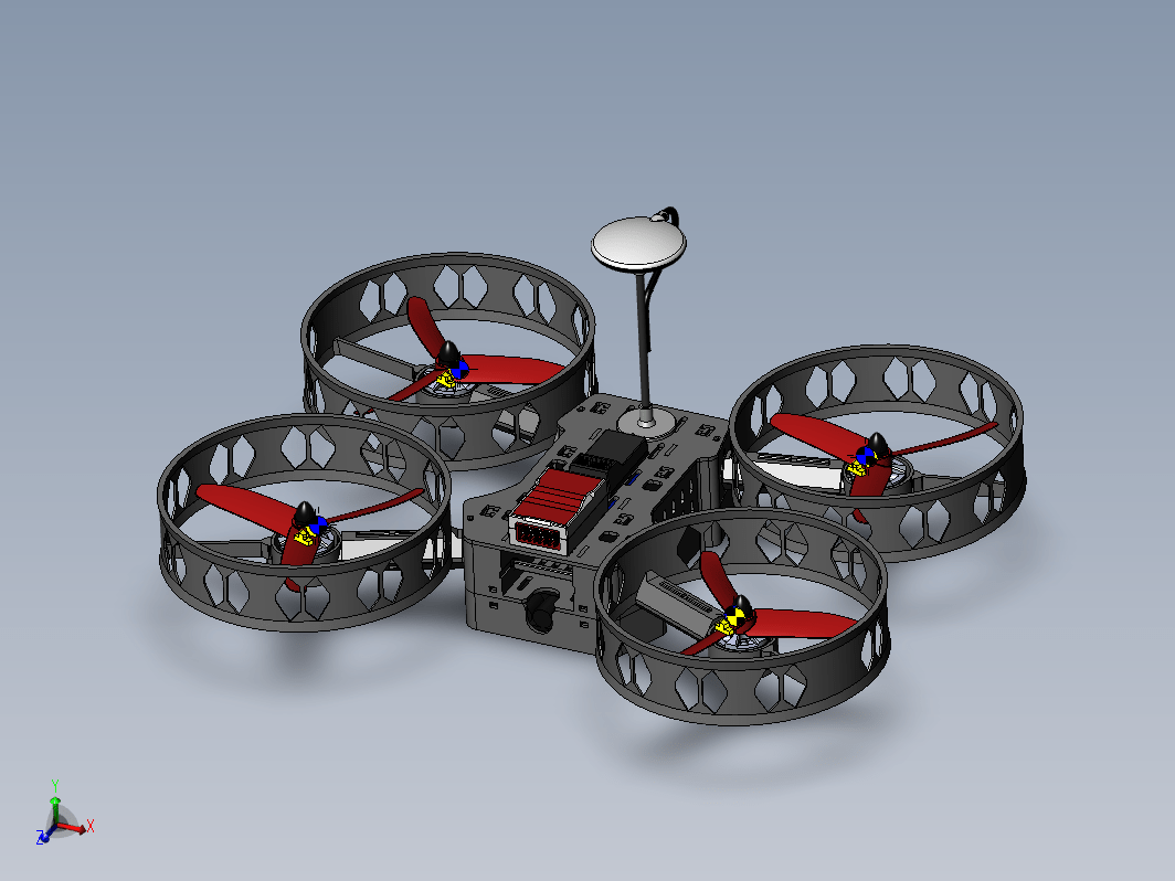 3D打印模块化四架无人机结构