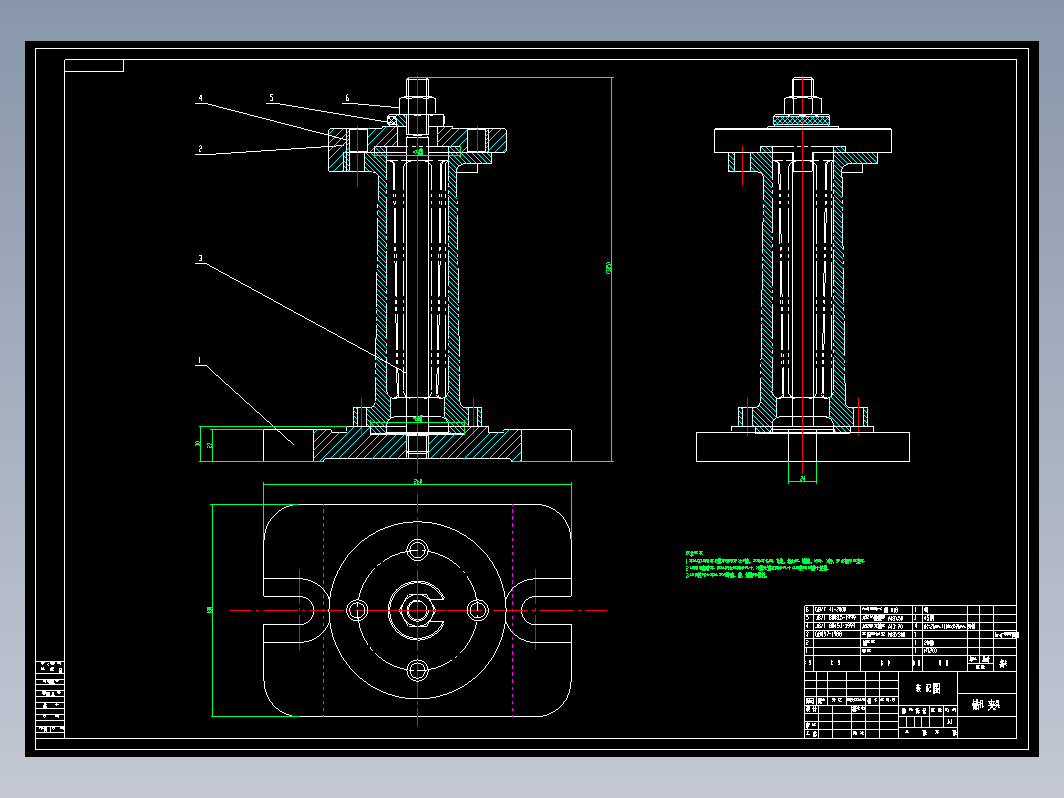 简易钻模（钻孔夹具)CAD图纸