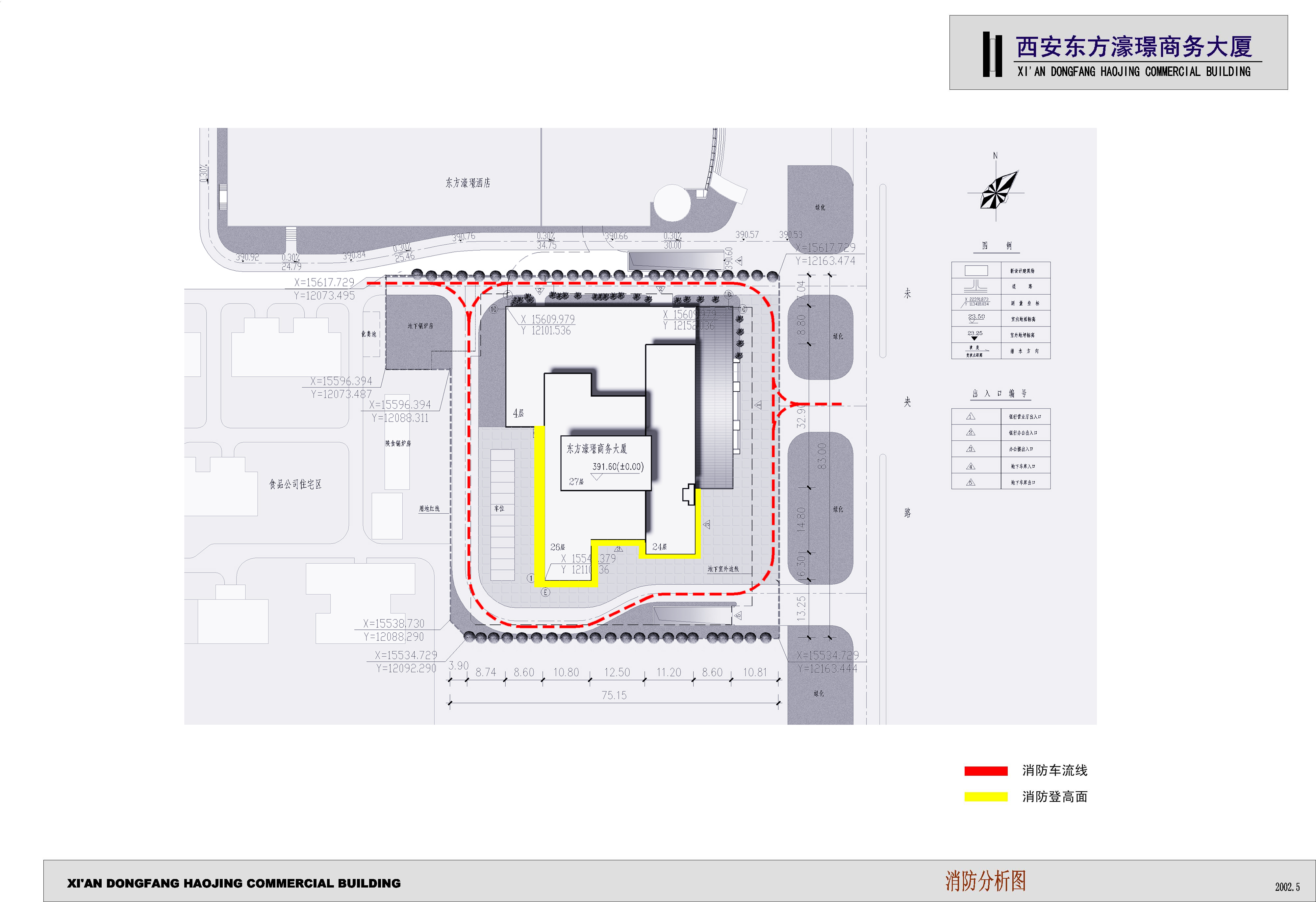 东方豪景商务大厦CAD建筑施工图纸