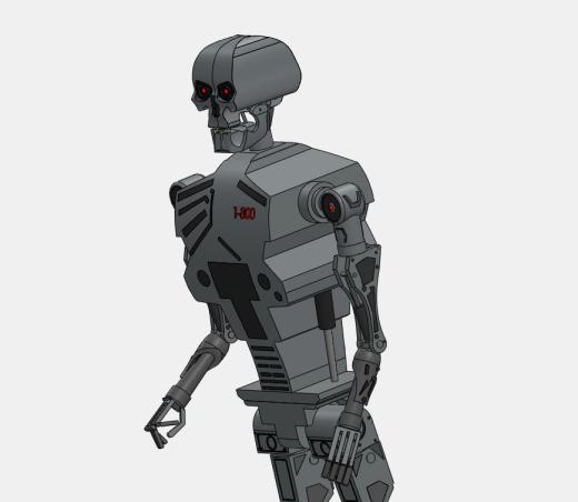 终结者T800骷髅头造型简易机器人缩略图
