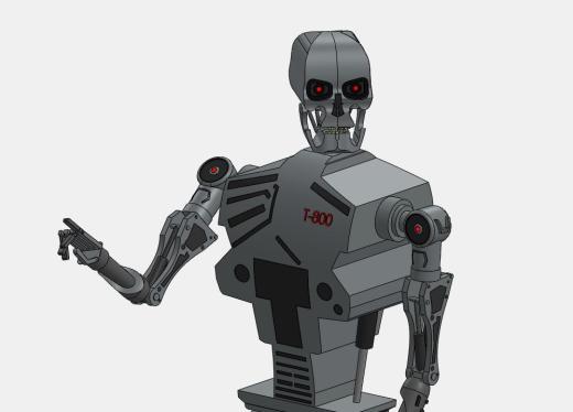 终结者T800骷髅头造型简易机器人缩略图