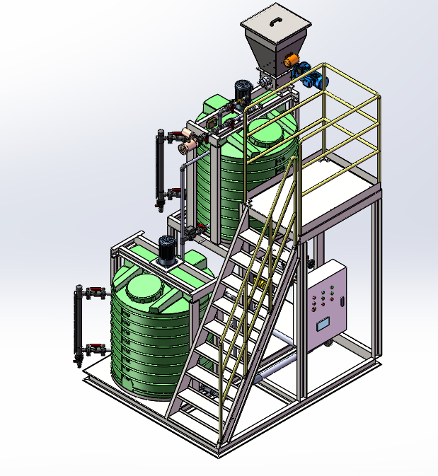 1000L凝结剂加药设备三维SW2016带参