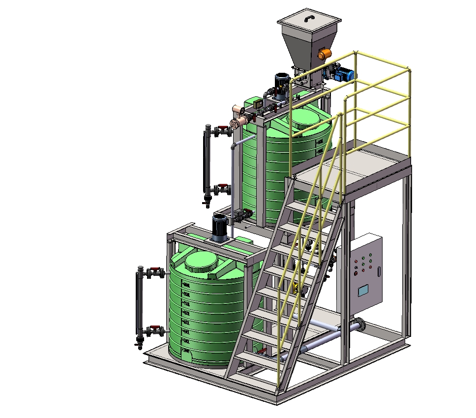 1000L凝结剂加药设备三维SW2016带参