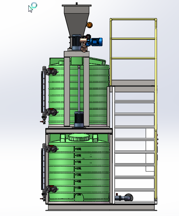 1000L凝结剂加药设备三维SW2016带参