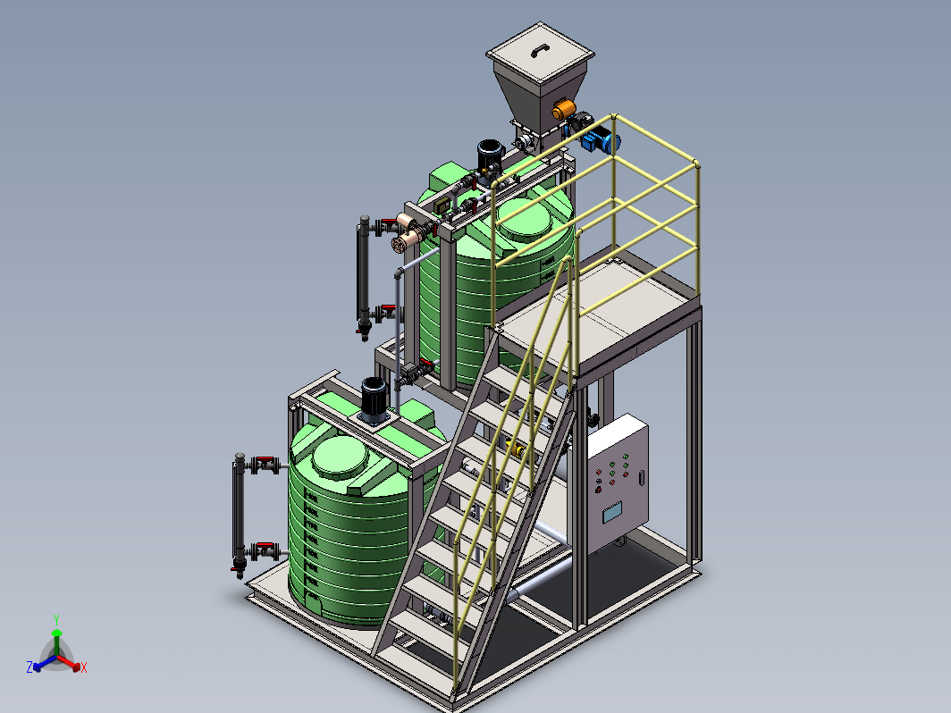 1000L凝结剂加药设备三维SW2016带参