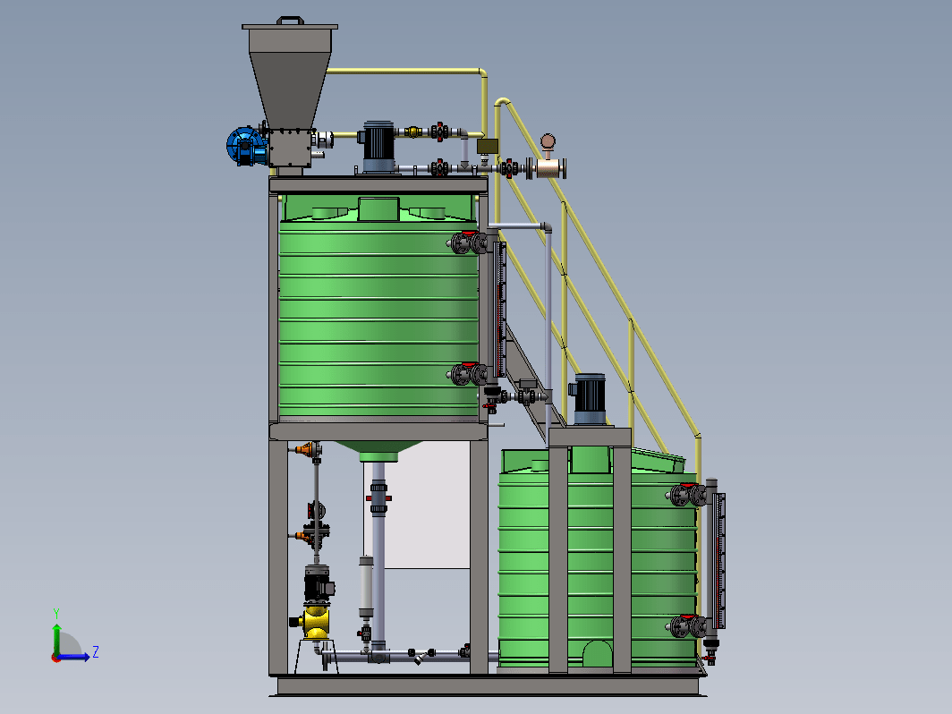 1000L凝结剂加药设备三维SW2016带参