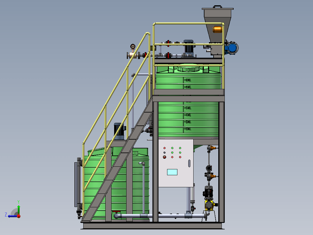 1000L凝结剂加药设备三维SW2016带参