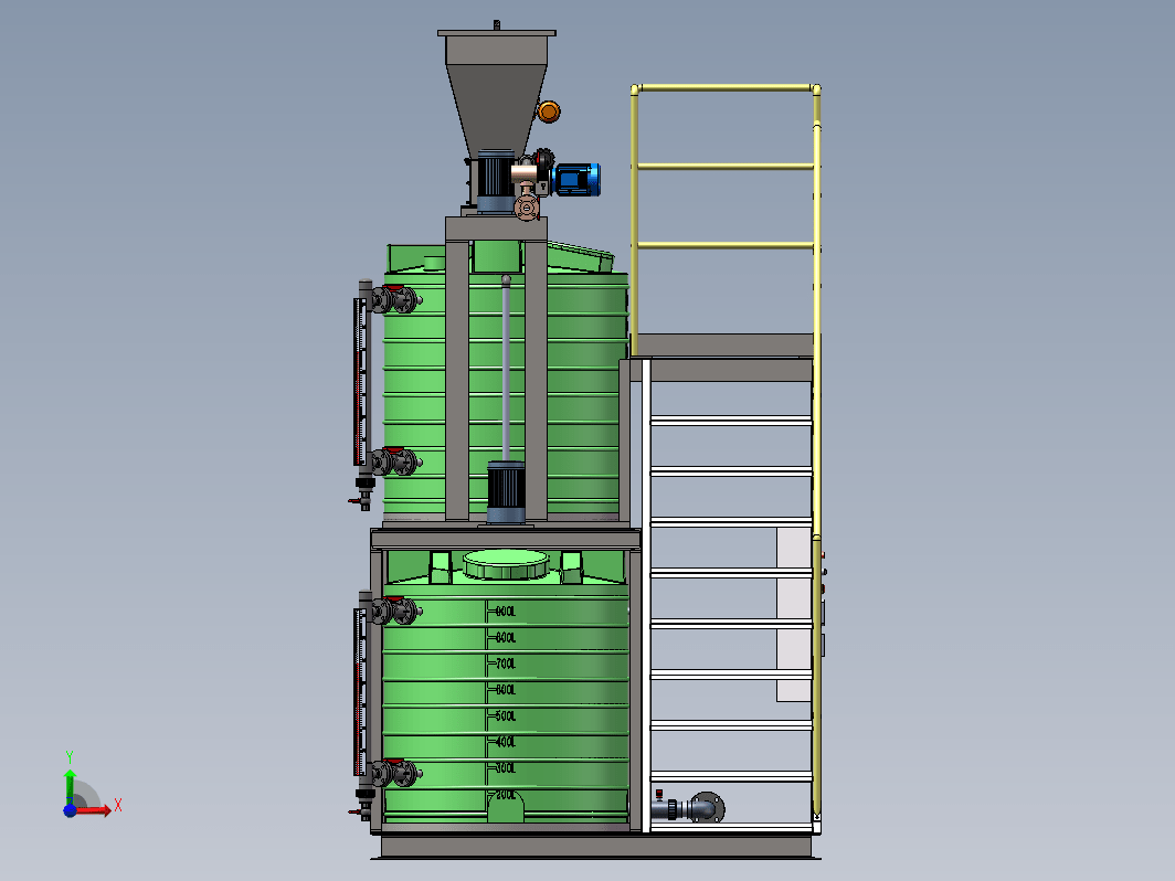 1000L凝结剂加药设备三维SW2016带参
