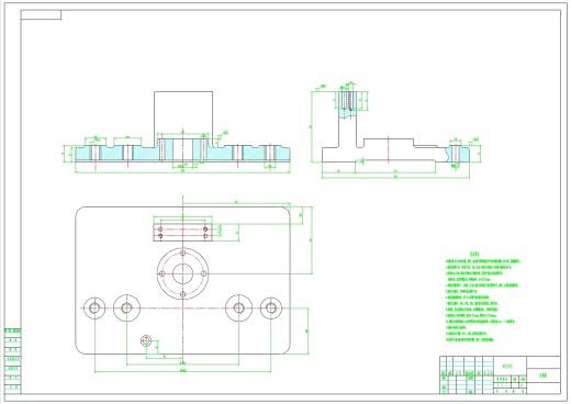 轴承座工艺及钻4-M6夹具设计三维SW2010带参+CAD+说明书缩略图
