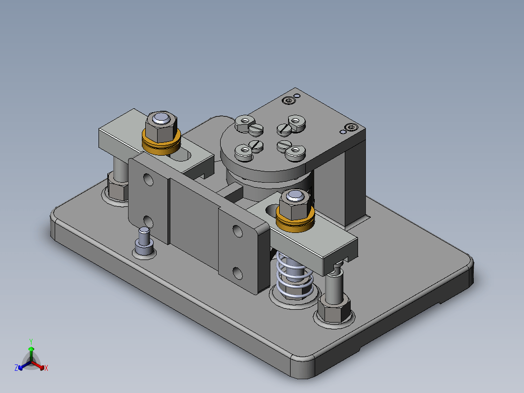 轴承座工艺及钻4-M6夹具设计三维SW2010带参+CAD+说明书