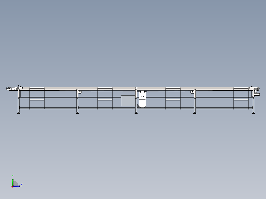 带工作台分餐输送线3d+工程图