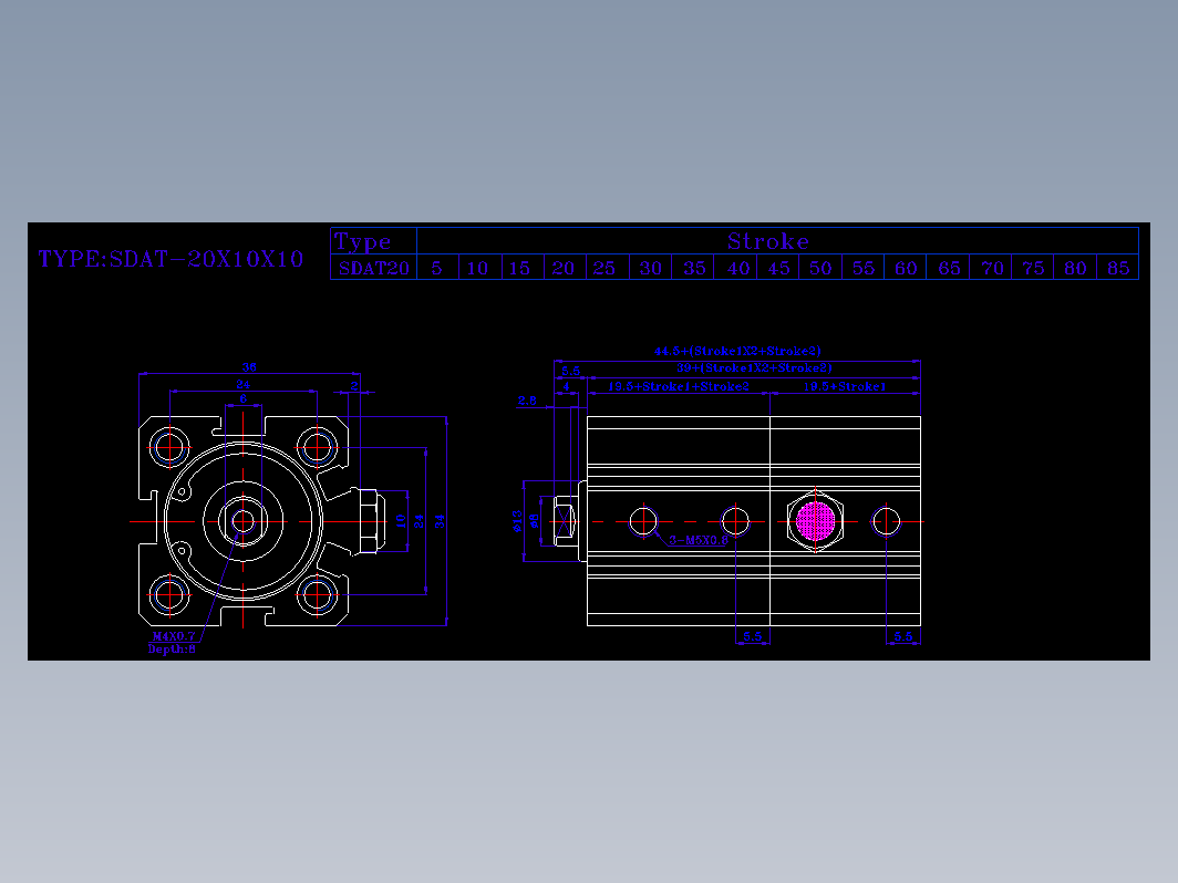 SDA气缸 83-SDAT-20-BZN