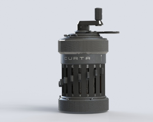 Curta手持机械式计算机器3D图纸(Type 1 ca 1930)缩略图