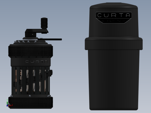 Curta手持机械式计算机器3D图纸(Type 1 ca 1930)缩略图