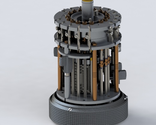 Curta手持机械式计算机器3D图纸(Type 1 ca 1930)缩略图