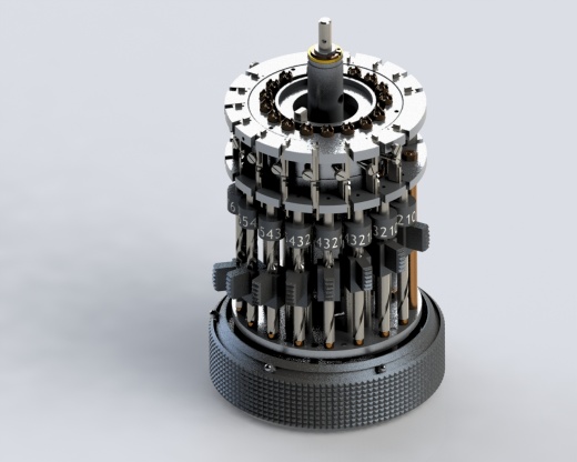 Curta手持机械式计算机器3D图纸(Type 1 ca 1930)缩略图