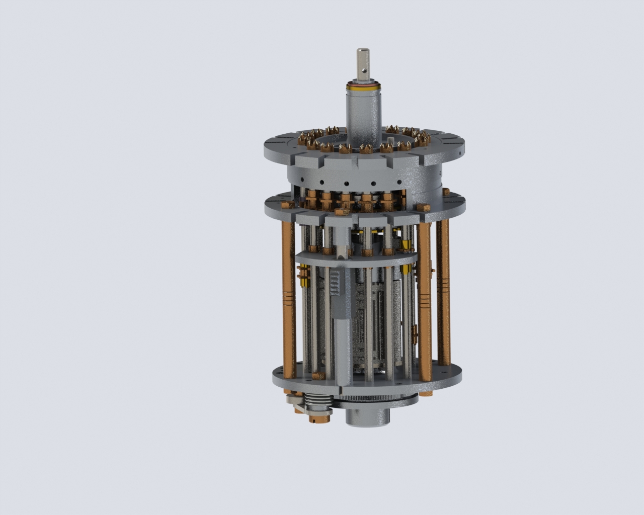 Curta手持机械式计算机器3D图纸(Type 1 ca 1930)