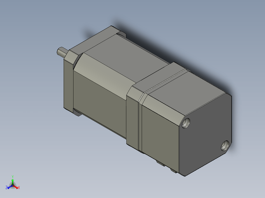 YK42HB60-02A-SC  42mm两相步进刹车电机（3D）