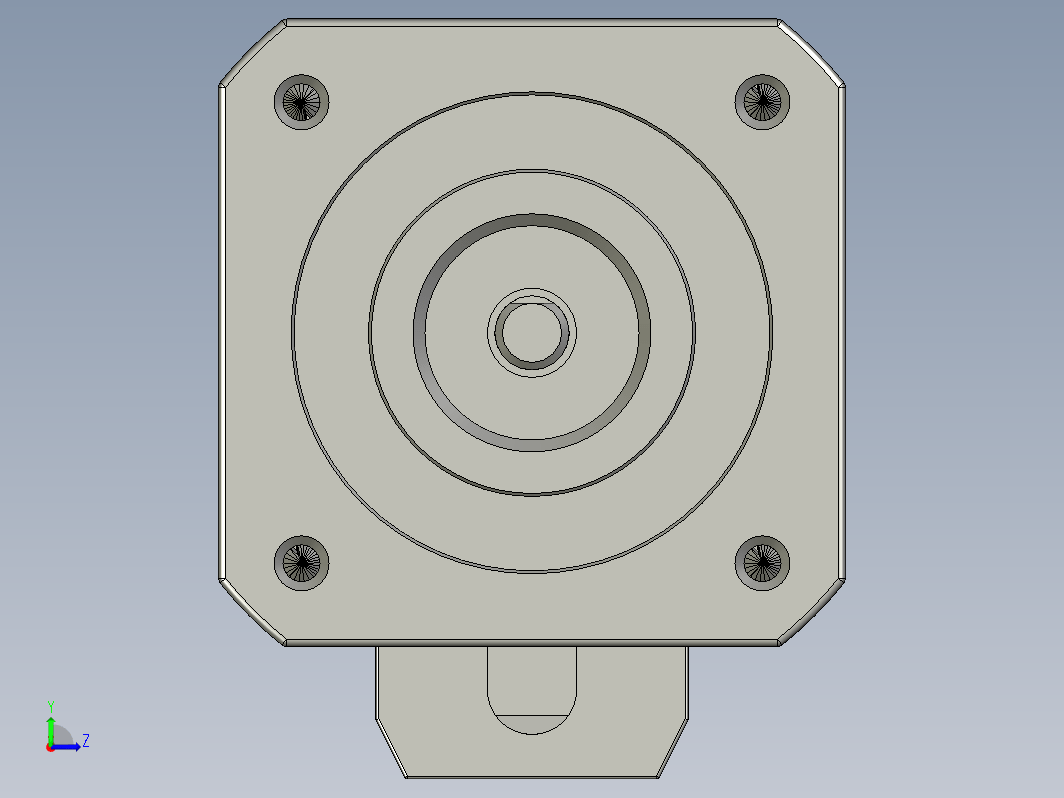 YK42HB60-02A-SC  42mm两相步进刹车电机（3D）