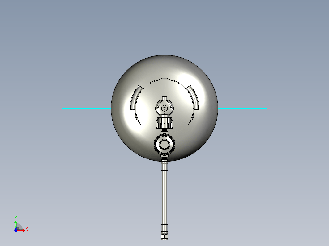 COM5-GRN低压、高输出丙烷减压阀，使用卡尺进行测量和建模。