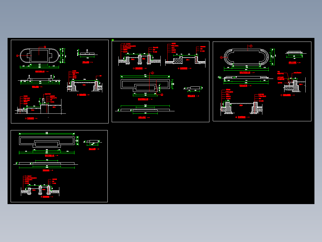 几个花坛平立面图