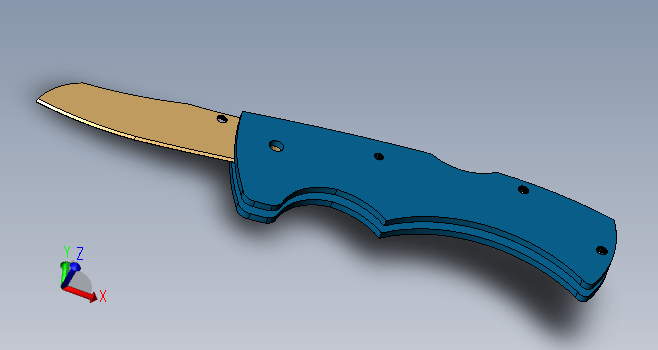 F0007-折刀3D模型及CAD图纸