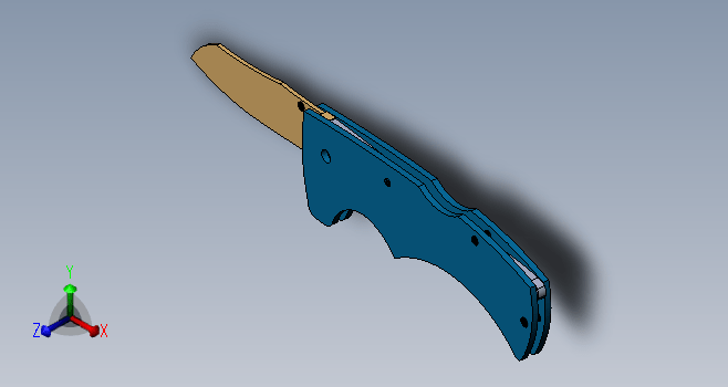 F0007-折刀3D模型及CAD图纸