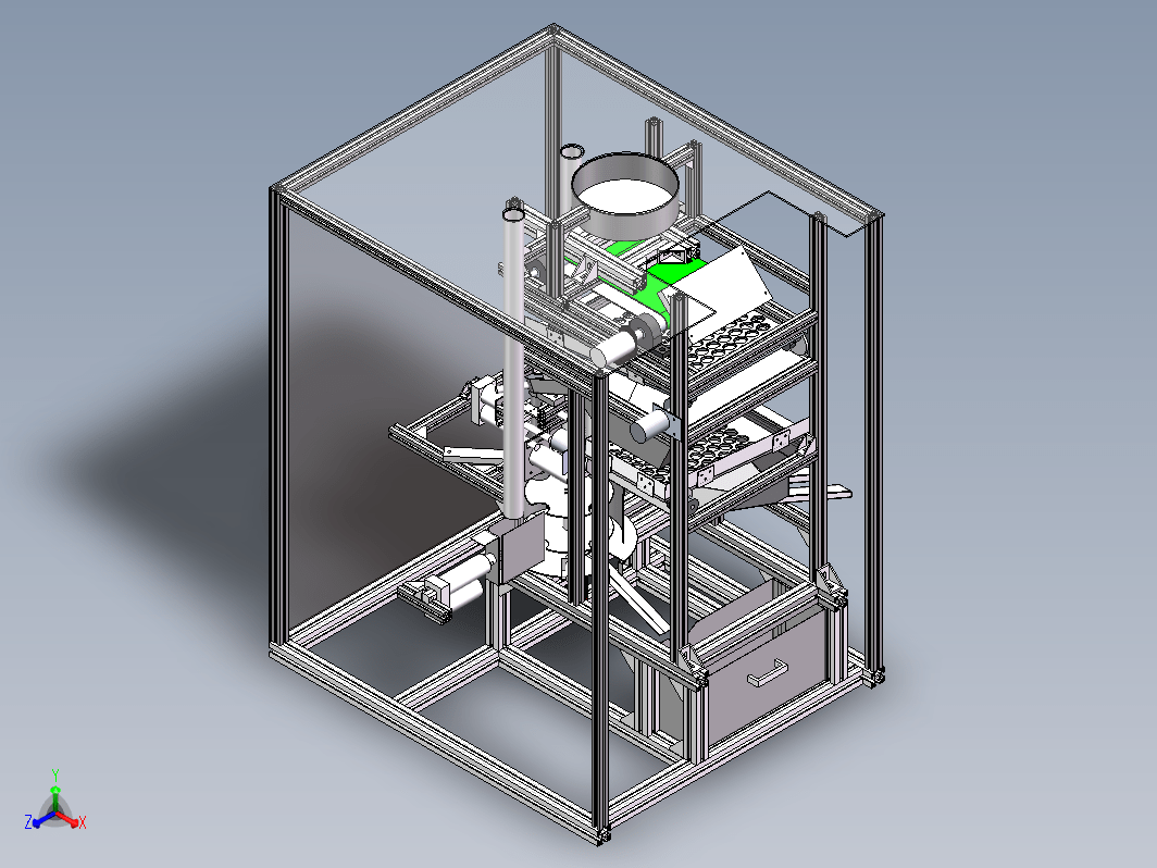 硬币自动分拣计数包装一体机（毕设版）3D+CAD+说明书