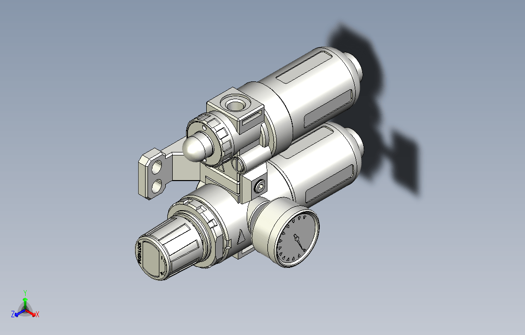 气源处理元件三点式组合3D-AFC-200-H-BG系列