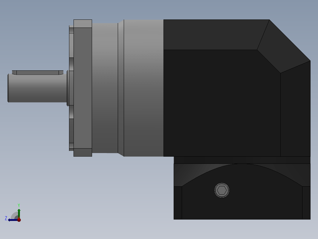 ZPLF120拉齿转90(孔输出)[ZPLF120-5-S2-P2-25]精密行星减速机